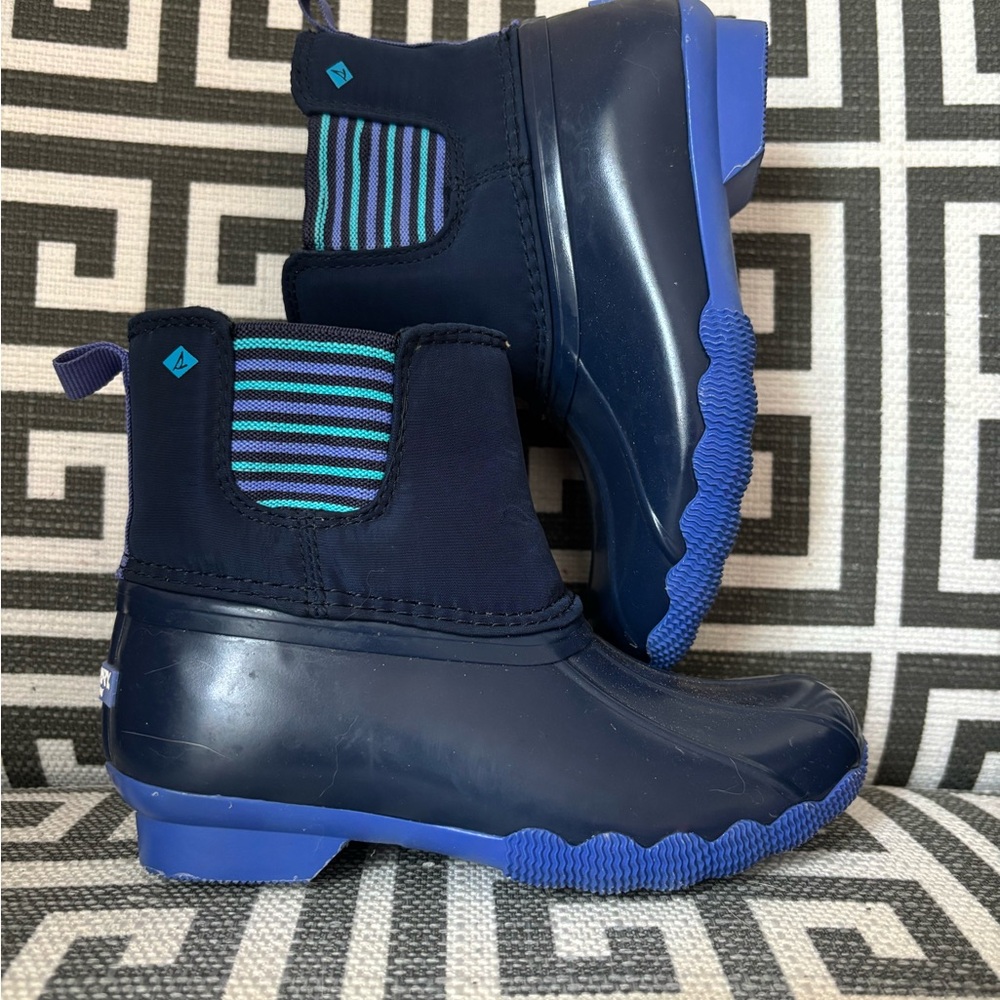 Sperry Navy Blue Rain Boots Size 11
